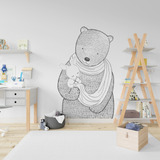 Adesivo De Parede  Infantil Urso Coelho Luxo 100x155cm