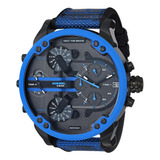 Reloj Diesel  Dz7434  Mr. Daddy 2.0 Cronógrafo Azul Y Negro