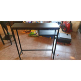 Recibidor O Mesa De Arrime Hierro Y Madera Con Estante