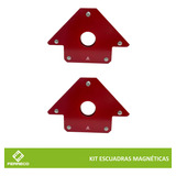 Kit 2 Piezas Escuadra Magnética Imán Para Soldar 4pg 50 Libras Ferreco Basics