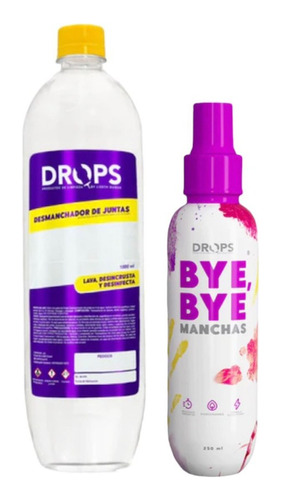 Drops Bye Manchas+limpia Juntas - L a $213