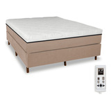 Cama Box + Colchão Magnetico Massageador Cromoterapia Casal