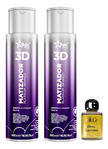 Kit 2 Matizador Magic Color - Efeito Platinado 500ml