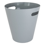 Papelero 28x29.5cm 12lt Plastico Gris Bighouse