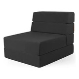 Sofa Cama Individual Sillon Puff Plegable 190x70x10cm