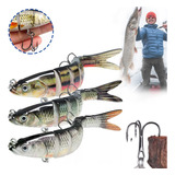 Señuelos De Pesca Kit 3 Accesorios Para Pesca 14cm 9 Segment