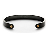 Pulsera Walla Minimal Cuff Cuero Hombre Cierre Magnético