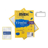 Caixa De Etiquetas 6187 Com 100 Folhas 80 Etiq/folha Maxp