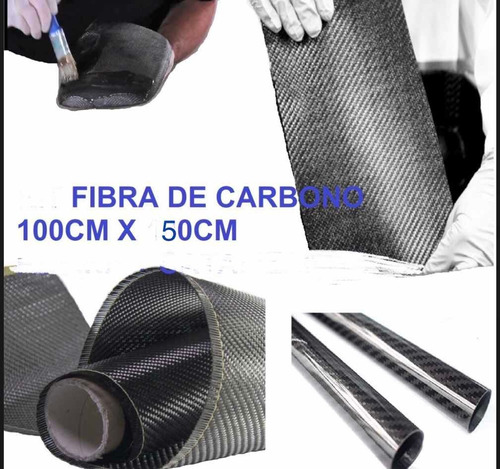 Kit Fibra De Carbono Tela 100cmx50cm + Kit Resina Endurec 3k