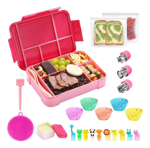 Fiambrera Para Niños Luncheras Escolares Kit Lunch Box 26pcs