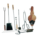 Set Parrillero Juego Asador Kit Asado Fuelle Regalo Dia Papa