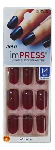 Unhas Autocolantes Pretty Pls Médio Impress Kiss Ny Bipm220