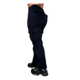 Pantalon Cargo Mujer Elastizado Reforzado Negro -  Jeans710