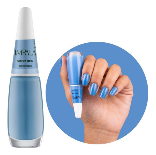 Esmalte Impala Novos Ares Azul Cremoso Nova Coleção