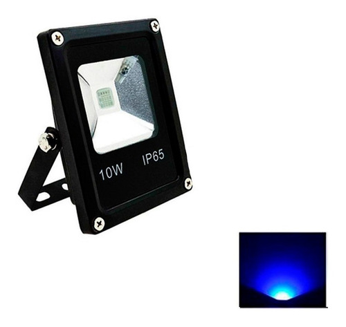 Reflector Led 10w Exterior Interior Luz Azul Ip65