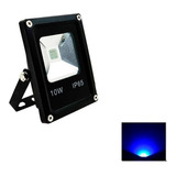 Reflector Led 10w Exterior Interior Luz Azul Ip65