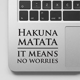 Calcomanía Y La Etiqueta Engomada Pros Hakuna Matata Macbook