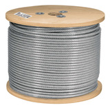 Cable De Acero 3/32'  Rígido 7x7 Recubierto Pvc, Carrete 300