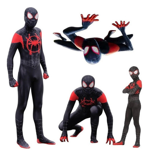 Spiderman Miles Morales Medias Traje Cosplay Adultos