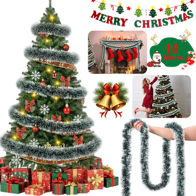 10 Metros Guirnaldas Navidenas De Navidad De Adornos Para El Árbol Para La Repisa Del Hogar, Escalera, Interior, Exterior, Fiesta, Suministros De Decoración | MercadoLibre