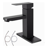 Lavabo Grifo Baño Llave Monomando Fregadero Inoxidable Color Negro