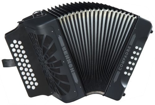 Hohner Compadre Gcf 3row Diatonica Acordeon Color Negro