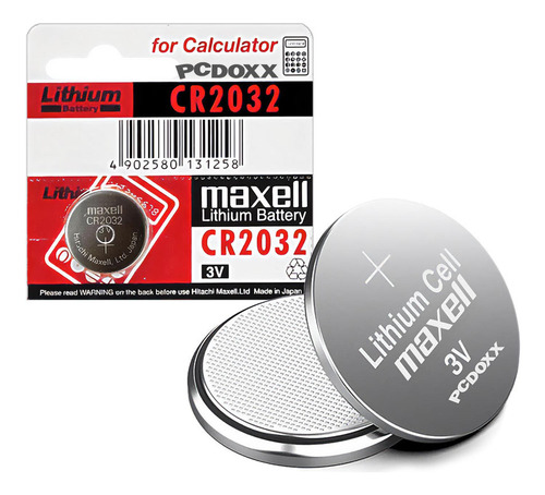 Cr2032 Maxell Lithium Pila Boton Para Calculadora Y Otros