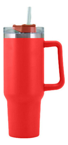 Taza De Acero Inoxidable Con Forma De Pajita De Color Rojo