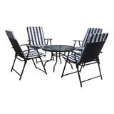 Set Living Para Exterior 5 Piezas Mesa 4 Sillas Envio Gratis