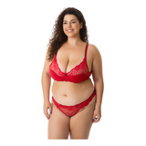 5 Conjuntos Lingerie Plus Size Sexy Renda Sem Bojo Ataado