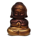 Buda Hindu Tibetano Tailandês Dourado Em Cerâmica Com 17cm