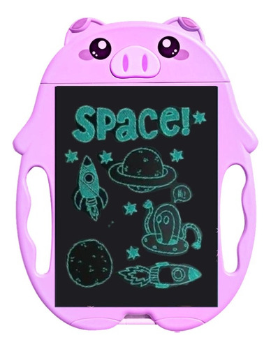 Pizarra Magica Tableta Chancho Escritura Lcd Didactico Niños