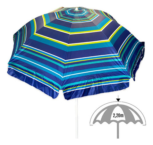 Parasol Sombrilla Articulada 220cm Dakota Playa