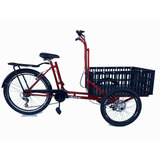 Bicicleta Triciclo De Carga Dianteira - 7 Marchas - 6 Cores*