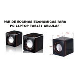 Par De Bocinas Alámbricas Para Pc , Laptop, Tablet Y Celular