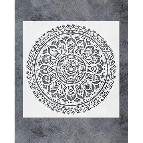 Gss Designs Plantilla De Arte De Pared De Mandala Grand...