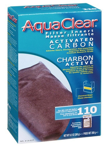 Carbon Activo 260g Repuesto Aquaclear 110 Material Filtrante