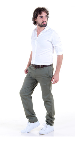 Pantalón Hombre Verde Oscuro Militar Hombre (no Jogging)