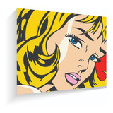 Cuadro Madera Tela Bantec Super Woman 60 X 42 Cm Pop Art