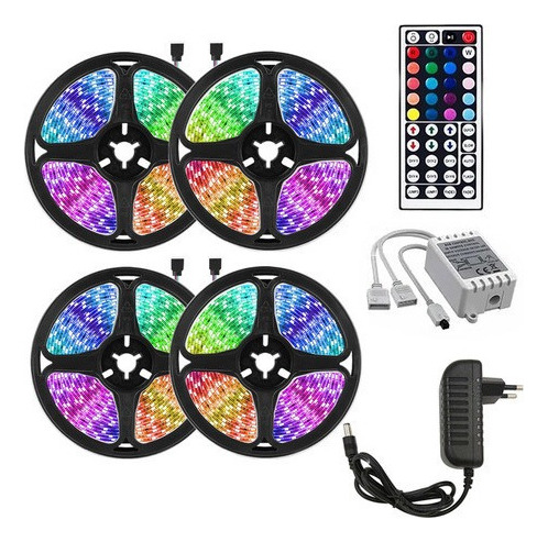 Tira De Led Rgb Flexible Luz Decorativa 20m Cinta Ir