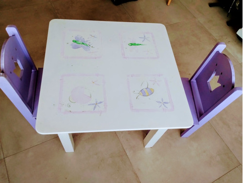 Juego De Mesa Y Sillas Infantil 