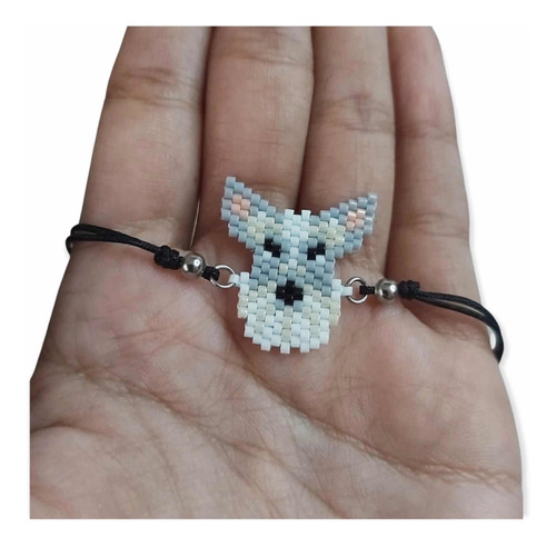 Pulsera Perrito Schnauzer En Miyuki