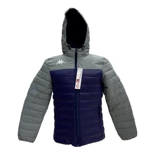 Campera Kappa Training Lamezio Azul Gris Hombre