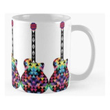 Taza X4 Mosaico De Guitarra Calidad Premium