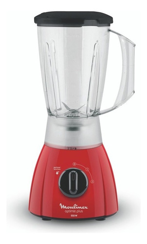 Licuadora Moulinex Optimix Plus Lm270558 550 W 2 Lts Roja Color Rojo