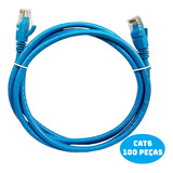 Patch Cord Cat6 0,5mt 100%cobre Homologado Anatel Kit 100pçs