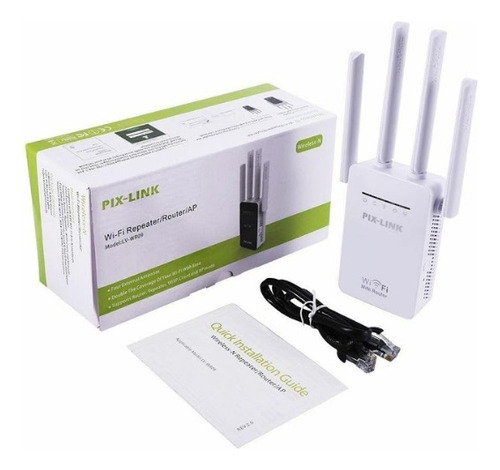 Amplificador Wifi Pix-link 4 Antenas Rompemuros 