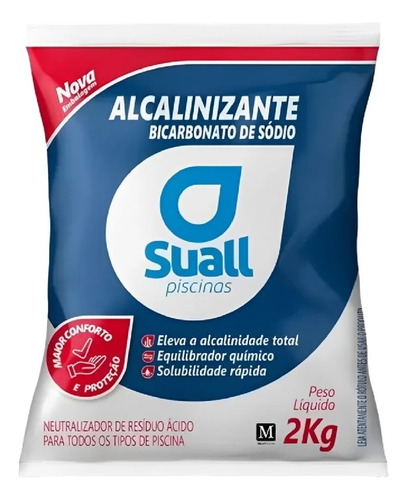 Suall Alcalinizante Elevador De Alcalinidade De Piscinas 2kg