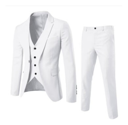 Blazer De Boda De Fiesta Slim-fit De Tres Piezas Para Hombre