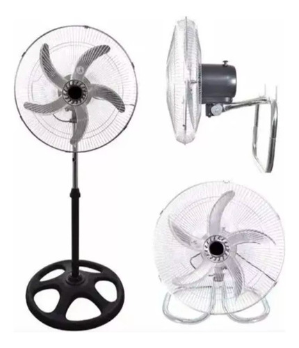 Ventilador Industrial Metalico Potencia 3 En 1 Full